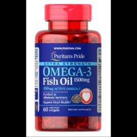 Купить Omega-3 Fish Oil Extra Strength 1500 mg (450 mg Active Omega-3) 60 Softgels, фото , характеристики, отзывы