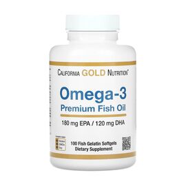 Купить - Omega-3 Premium Fish Oil 180mg - 100 softgels, фото , характеристики, отзывы
