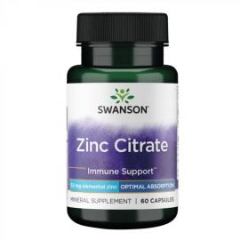 Купить Цитрат цинка (Zinc Citrate)  50mg - 60caps - Swanson, фото , характеристики, отзывы