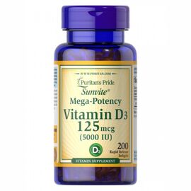 Придбати Vitamin D3 5000 IU - 200caps, image , характеристики, відгуки