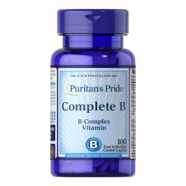 Купить Б-комплекс, Complete B (B-Complex Vitamin) - 100caps - Puritans Pride, фото , характеристики, отзывы