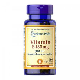 Купить Витамин Е ( Vitamin E) -180mg 400 IU - 100 softgels - Puritans Pride, фото , характеристики, отзывы