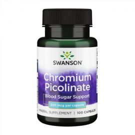 Купить Хром Пиколинат (Chromium Picolinate) 200mg - 100caps - Swanson, фото , характеристики, отзывы