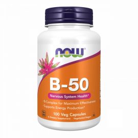 Купить Витамин B-50 - 100 vcaps - Now Foods, фото , характеристики, отзывы
