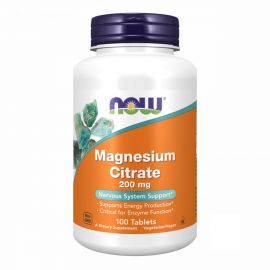 Купить Магний Цитрат (Magnesium Citrate) 200mg - 100 tabs - Now Foods, фото , характеристики, отзывы
