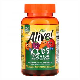 Купить Мультивитамины для детей, Premium Kids Multivitamin - 90 gummies Cherry, Orange, Grape ( Вишня, Апельсин, Виноград ) - Nature's Way, фото , характеристики, отзывы