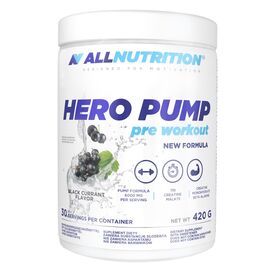 Придбати Предтренировочний стимулятор Hero Pump Pre Workout - 420g Strawberry (Полуниця) - All Nutrition, image , характеристики, відгуки