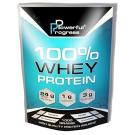 Купить - Сывороточный протеин 100% Whey Protein Instant - 1000g Strawberry (Клубника) - Powerful Progress, фото , характеристики, отзывы