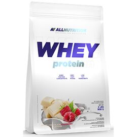 Придбати Сироватковий протеїн Whey Protein - 900g White Chocolate Raspberry (Білий шоколад і малина) - All Nutrition, image , характеристики, відгуки