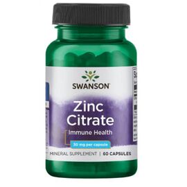 Купить Цитрат цинка Zinc Citrate Immune Health 30mg - 60caps - Swanson, фото , характеристики, отзывы