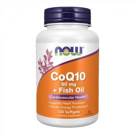 Придбати CoQ10 60mg + Fish Oil - 120 sgels, image , характеристики, відгуки