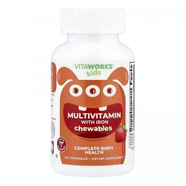 Придбати VitaWorks Kids Multivitamin with Iron - 120 chewables, image , характеристики, відгуки