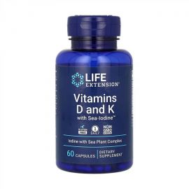 Придбати Vitamins D and K with Sea-Iodine™ - 60 caps, image , характеристики, відгуки