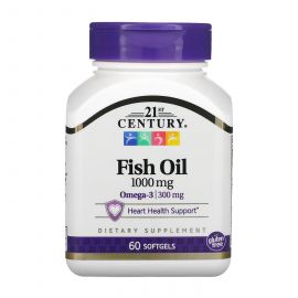 Придбати Fish Oil 1000 mg - 60 softgels, image , характеристики, відгуки