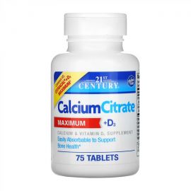 Придбати Calcium Citrate + D3 - 75 tabs, image , характеристики, відгуки