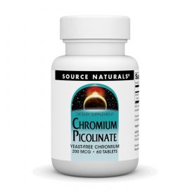 Придбати Chromium Picolinate 200 mcg Yeast Free - 60 tabs, image , характеристики, відгуки