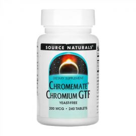 Придбати ChromeMate® Chromium GTF 200 mcg, Yeast Free - 240 tabs, image , характеристики, відгуки