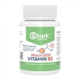 Придбати Stark Niacin Vitamin B3 with Flush 500mg - 100 tabs, image , характеристики, відгуки