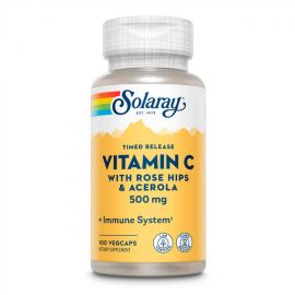 Придбати Vitamin C with Rose Hips & Acerola, Timed Release 500mg - 100 vcaps, image , характеристики, відгуки