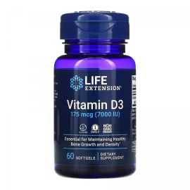 Придбати Vitamin D3 175 mcg (7000 IU) - 60 softgels, image , характеристики, відгуки