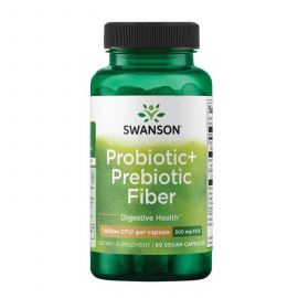 Придбати Probiotic+ Prebiotic Fiber 1 Billion Cfu - 60 vcaps, image , характеристики, відгуки