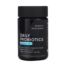 Придбати Daily Probiotics with Prebiotics 60 Billion CFU - 30 veggie capsules, image , характеристики, відгуки