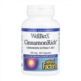 Придбати WellBetX CinnamonRich 150mg - 60 caps, image , характеристики, відгуки