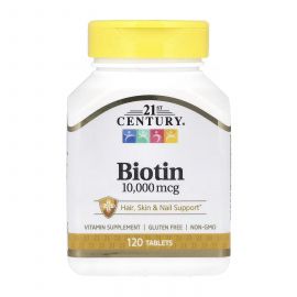 Придбати Biotin 10,000 mcg - 120 tabs, image , характеристики, відгуки