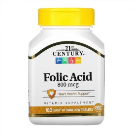 Придбати Folic Acid 800 mcg - 180 tabs, image , характеристики, відгуки