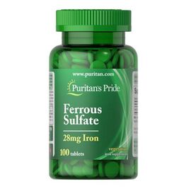 Придбати - Iron Ferrous Sulfate 28 mg - 100 Tablets, image , характеристики, відгуки