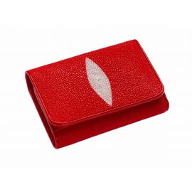 Купить Кошелек из кожи ската  Ekzotic Leather Красный (stw 18_2), фото , характеристики, отзывы