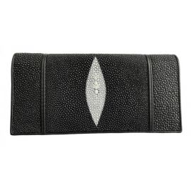 Купить Кошелек из ската  Ekzotic Leather Черный (stw 29), фото , характеристики, отзывы