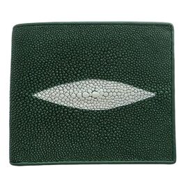 Купить - Гаманець портмоне чоловічий із натуральної шкіри морського ската зелений, фото , характеристики, отзывы