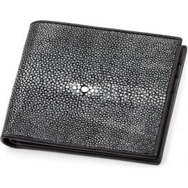 Купить Гаманець чоловічий чорний із натуральної шкіри ската Ekzotic leather (stw120_6), фото , характеристики, отзывы