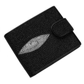 Придбати Кошелек из кожи морского ската с хлястиком Ekzotic Leather Черный (stw35), image , характеристики, відгуки