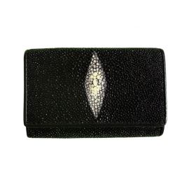 Придбати Ключниця жіноча із натуральної шкіри ската чорна маленька Ekzotic Leather (stk02), image , характеристики, відгуки