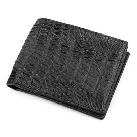Купить - Кошелек Ekzotic Leather из натуральной кожи крокодила (каймана) Черный, фото , характеристики, отзывы