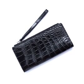 Купить - Кошелек из кожи крокодила на молнии Ekzotic Leather Черный (cw 93_1), фото , характеристики, отзывы