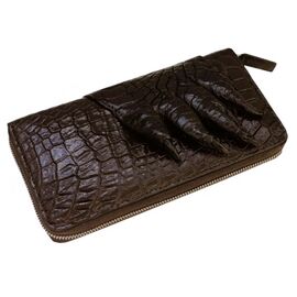 Придбати Гаманець-клатч Ekzotic Leather з натуральної шкіри крокодила Коричневий (cw 28), image , характеристики, відгуки