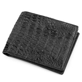 Придбати Гаманець Ekzotic Leather з натуральної шкіри крокодила (каймана) Чорний, image , характеристики, відгуки