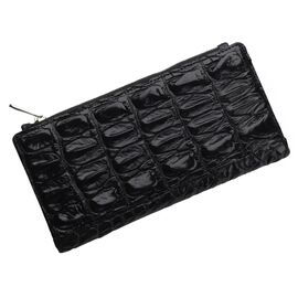 Купити Гаманець зі шкіри крокодила на блискавки Ekzotic Leather Чорний (cw 80), image , характеристики, відгуки