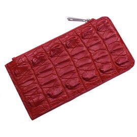 Купить Кошелек визитница из кожи крокодила на молнии Ekzotic Leather Красный (cw 85), фото , характеристики, отзывы