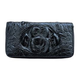 Купить Барсетка клатч чоловічий із натуральної шкіри крокодила Ekzotic Leather Чорний (cb08), фото , характеристики, отзывы