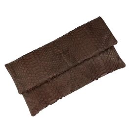 Придбати Клатч из кожи питона Ekzotic Leather Коричневый (snc02_1), image , характеристики, відгуки
