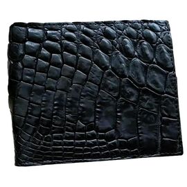Купить Затискач для купюр грошей із натуральної шкіри крокодила чорний, фото , характеристики, отзывы