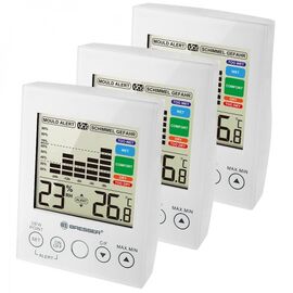 Купити Термометр-гігрометр Bresser MA With Mould Alert White (3 шт), image , характеристики, відгуки