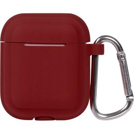 Придбати Кейс TOTO Plain Cover With Stripe Style Case AirPods Wine Red, image , характеристики, відгуки