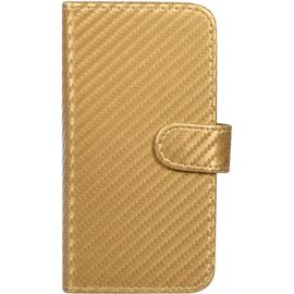 Купить Чехол-книжка TOTO Book Carbon Fiber Universal Cover 4,7-5,3" Gold, фото , характеристики, отзывы