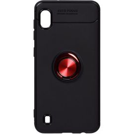 Купить Чехол-накладка TOTO Car Magnetic Ring TPU Case Samsung Galaxy A10 Black/Red, фото , характеристики, отзывы