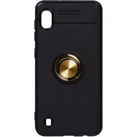 Придбати Чехол-накладка TOTO Car Magnetic Ring TPU Case Samsung Galaxy A10 Black/Gold, image , характеристики, відгуки